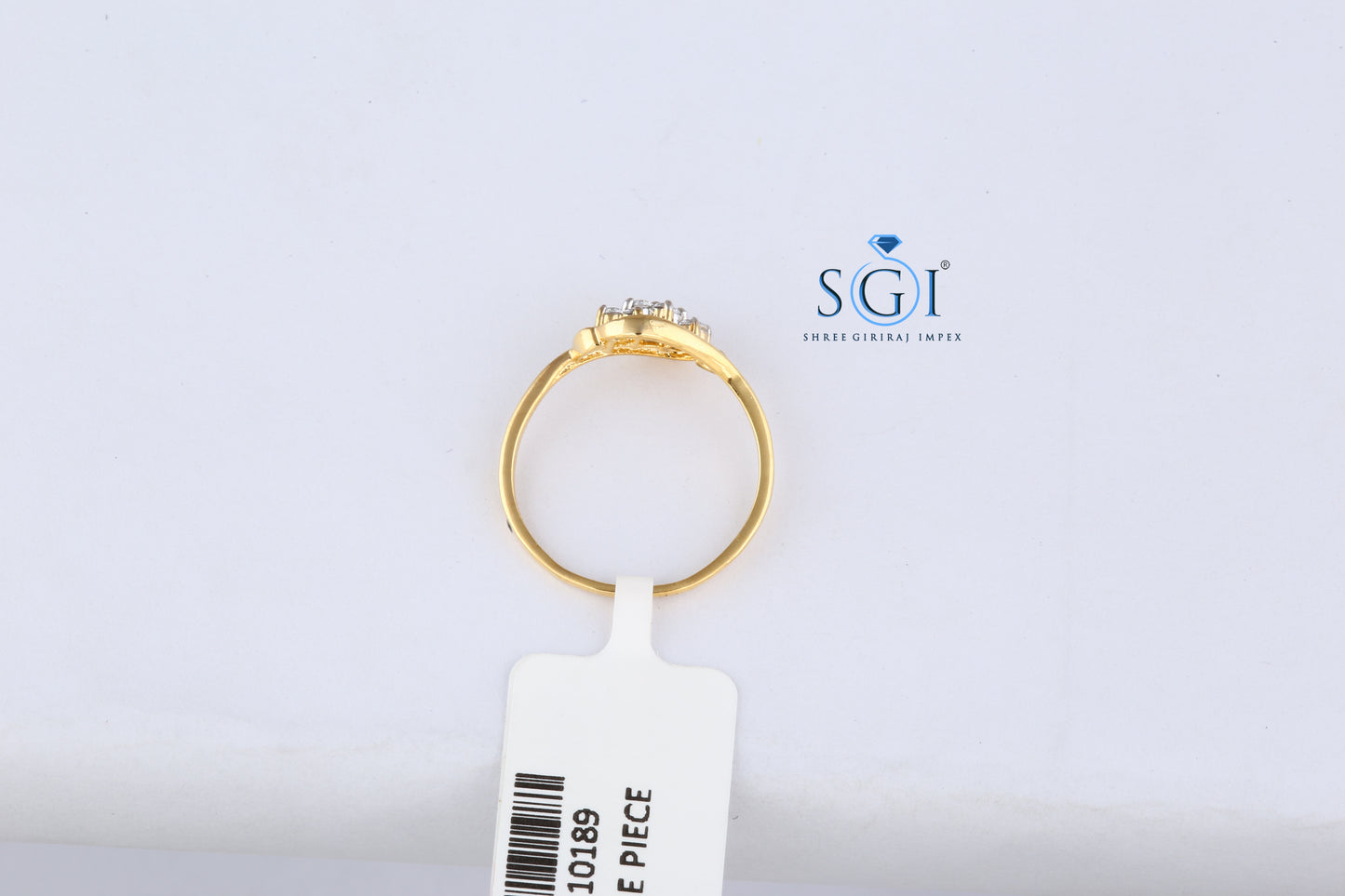 0.70ctw EF VVS VS Lab Grown Diamond 18K Yellow Gold Round Cut Diamond Trio Flora Ladies Diamond Ring, Gold Diamond Ring For Womens