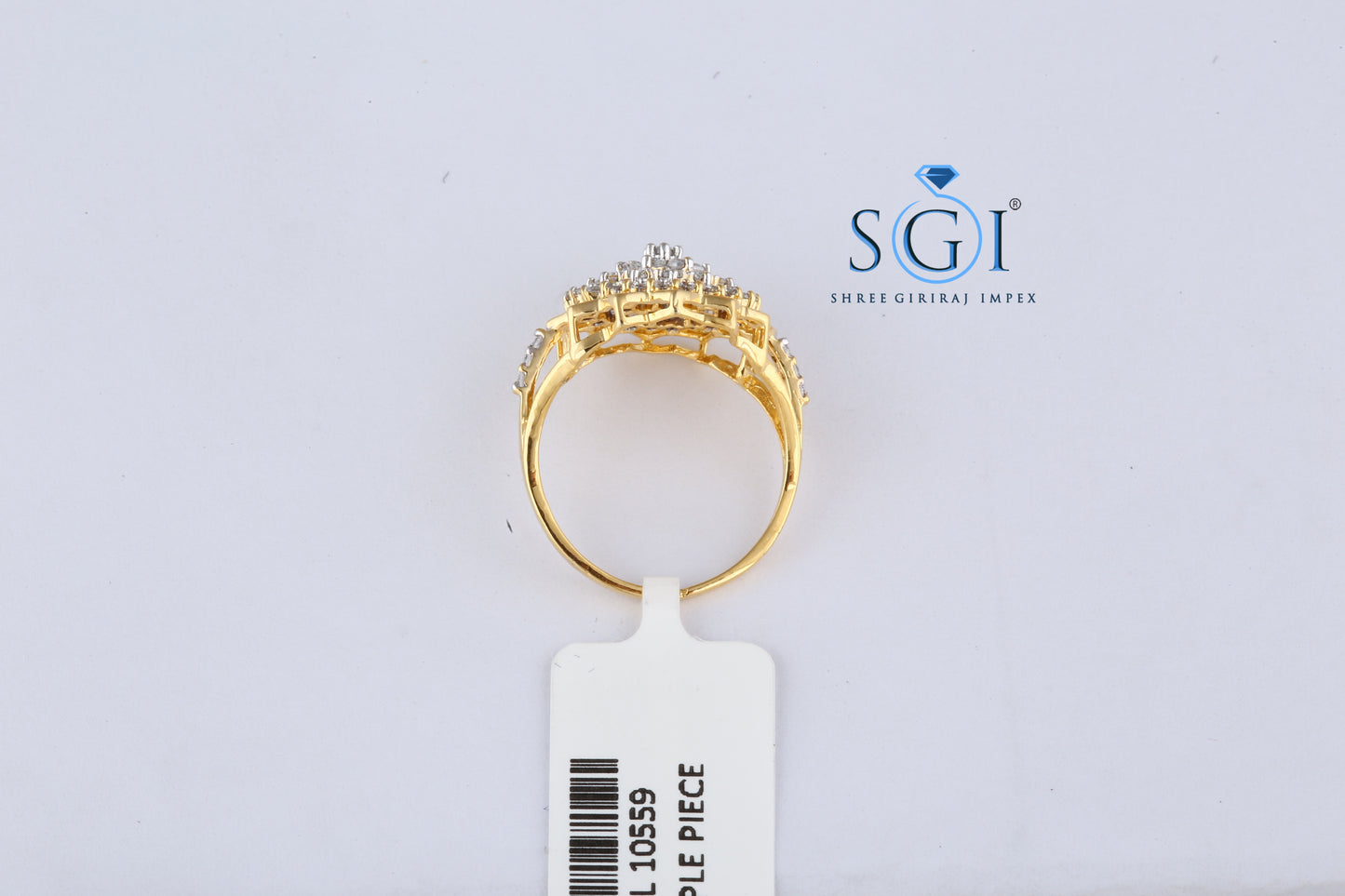 2ctw EF VVS VS Lab Grown Diamond Star Melle Floral Style Round Cut Natural Diamond Ring In 18K Yellow Gold Classic Womens Bridal Ring