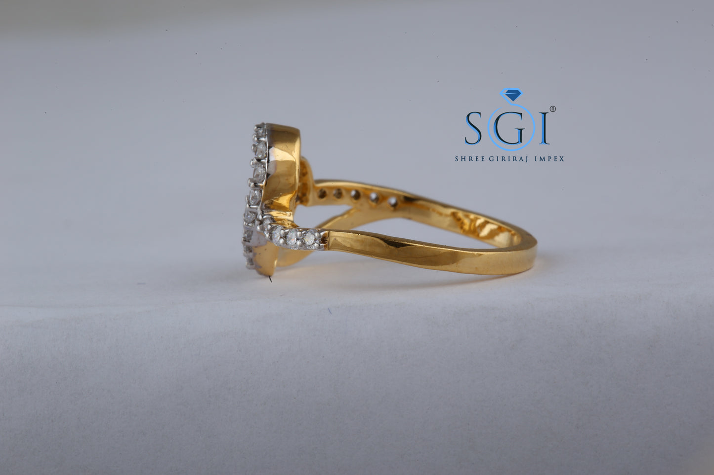 0.80ctw EF VVS VS Lab Grown Round Cut Diamond Ring, Couple Heart Gold Finger Ring for Women, 14k Yellow Gold Brilliant Cut Heart Melt Shape Unique Ring For Engagement and Valentine