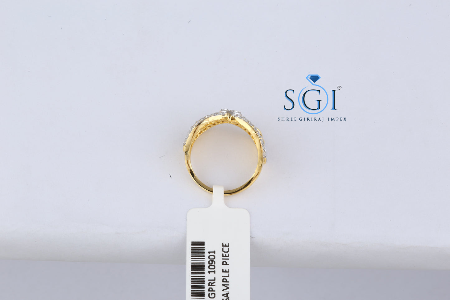 0.90ctw EF VVS VS Lab Grown Star Melle Round Cut Diamond 18K Solid Yellow Gold Ring, Natural Diamond Studded With Gold Unique Pattern Ring For Women