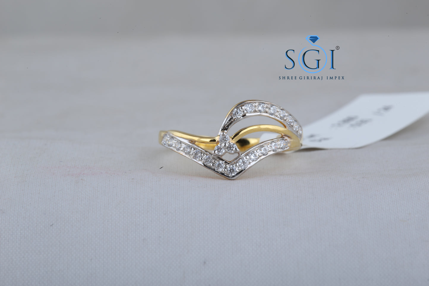 0.60ctw EF VVS VS Lab Grown Round Cut Diamond Wonder Woman Collection Ring, Round Cut Lab Diamond Yellow Gold Plated 925 Sterling Silver Ring