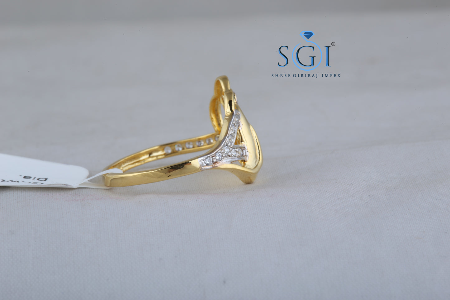 0.20ctw EF VVS VS Lab Grown Round Cut Charming Look Womens 14K Gold Natural Diamond Ring, Fashion Jewellery Gold-Plated Ring for Women, Two-Tone Ring, 925 Silver Ring