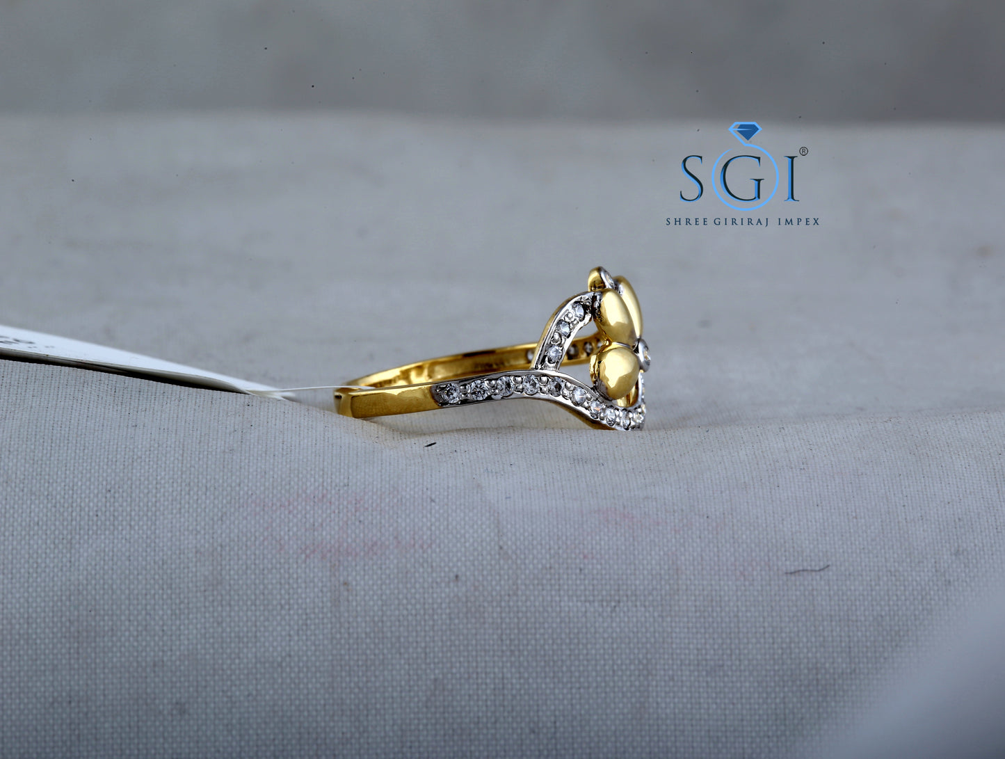 0.30ctw EF VVS VS Lab Grown Round Cut Floral Gold Diamond Ring, Gold Flower Ladies Ring, Natural Diamond Floral Ring, 10K Solid Gold Promise Ring, Dual Tone Gold Ring