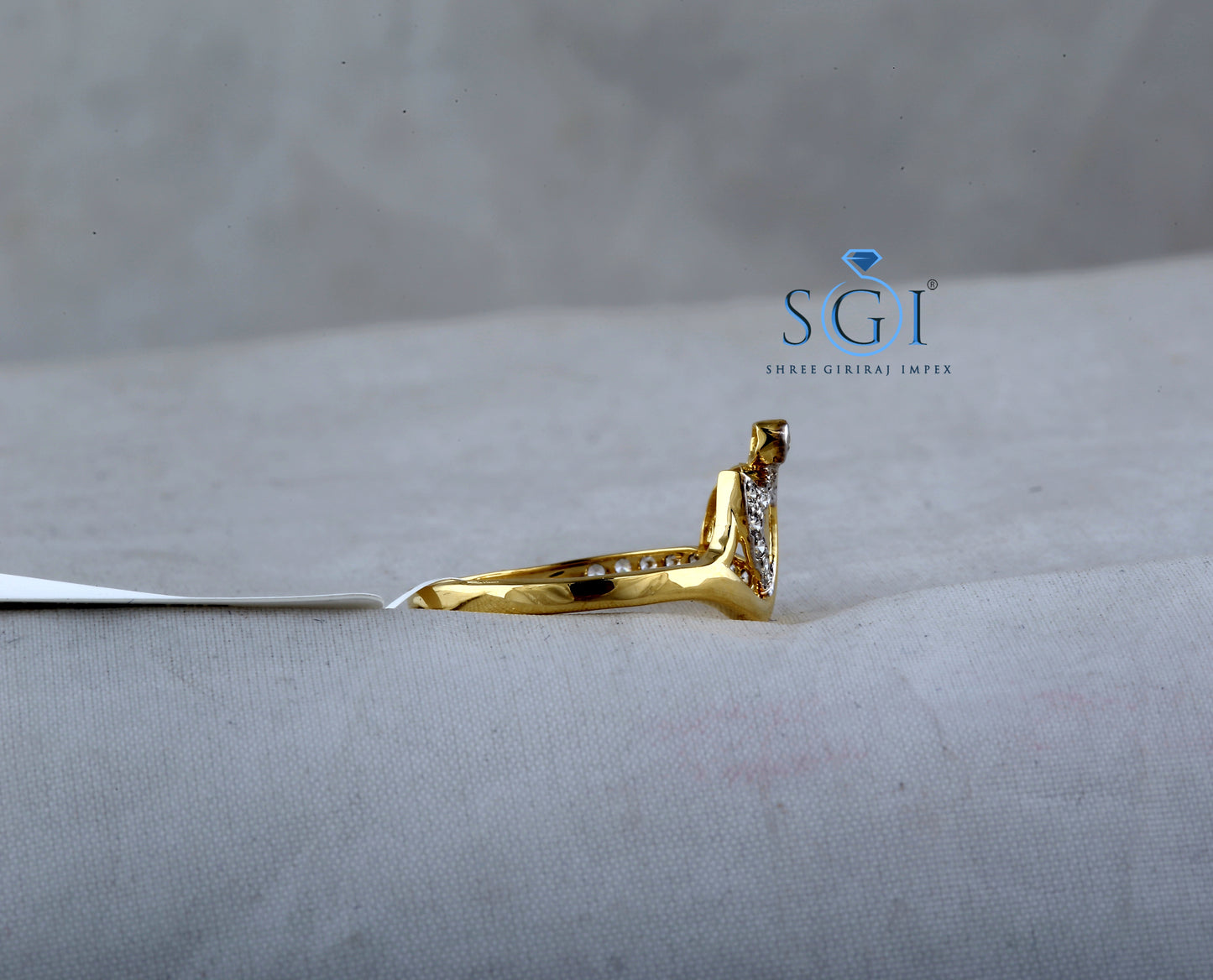 0.52ctw EF VVS VS Lab Grown Round Cut 18K Real Yellow Gold Ring, Dual Tone Ring For Womens , Online Ring Collection For Ladies, Indian Traditional Ring