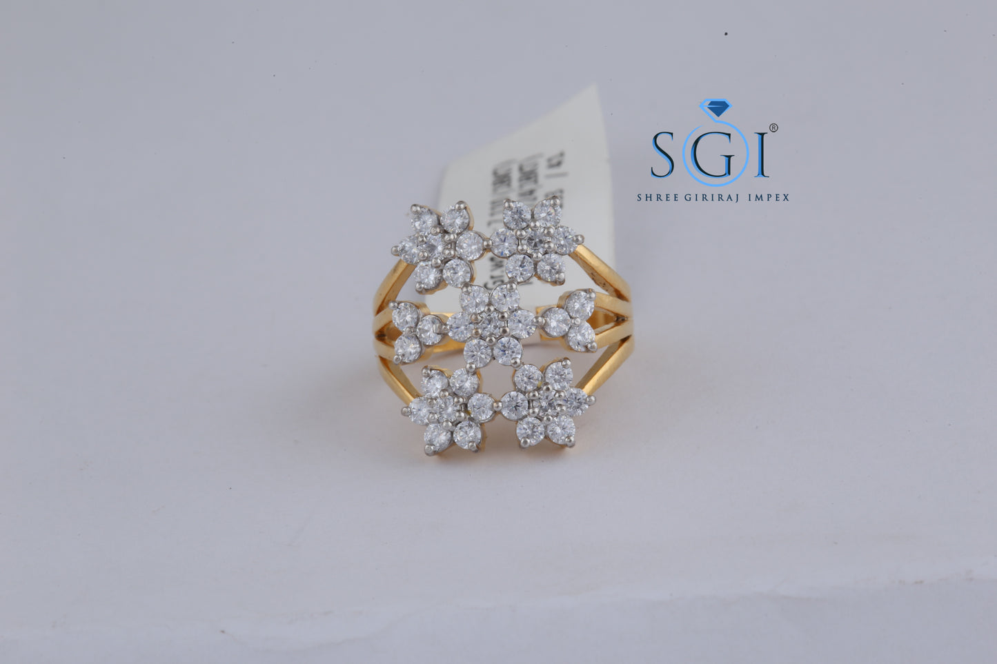 1.86ctw EF VVS VS Lab Grown Round Cut Natural Brilliant Cut Diamond Unique Ring For Wedding Gift, Trendy Ring, Flower Shape Ladies Ring, Floral Bridal 14K Gold Diamond Ring For Women