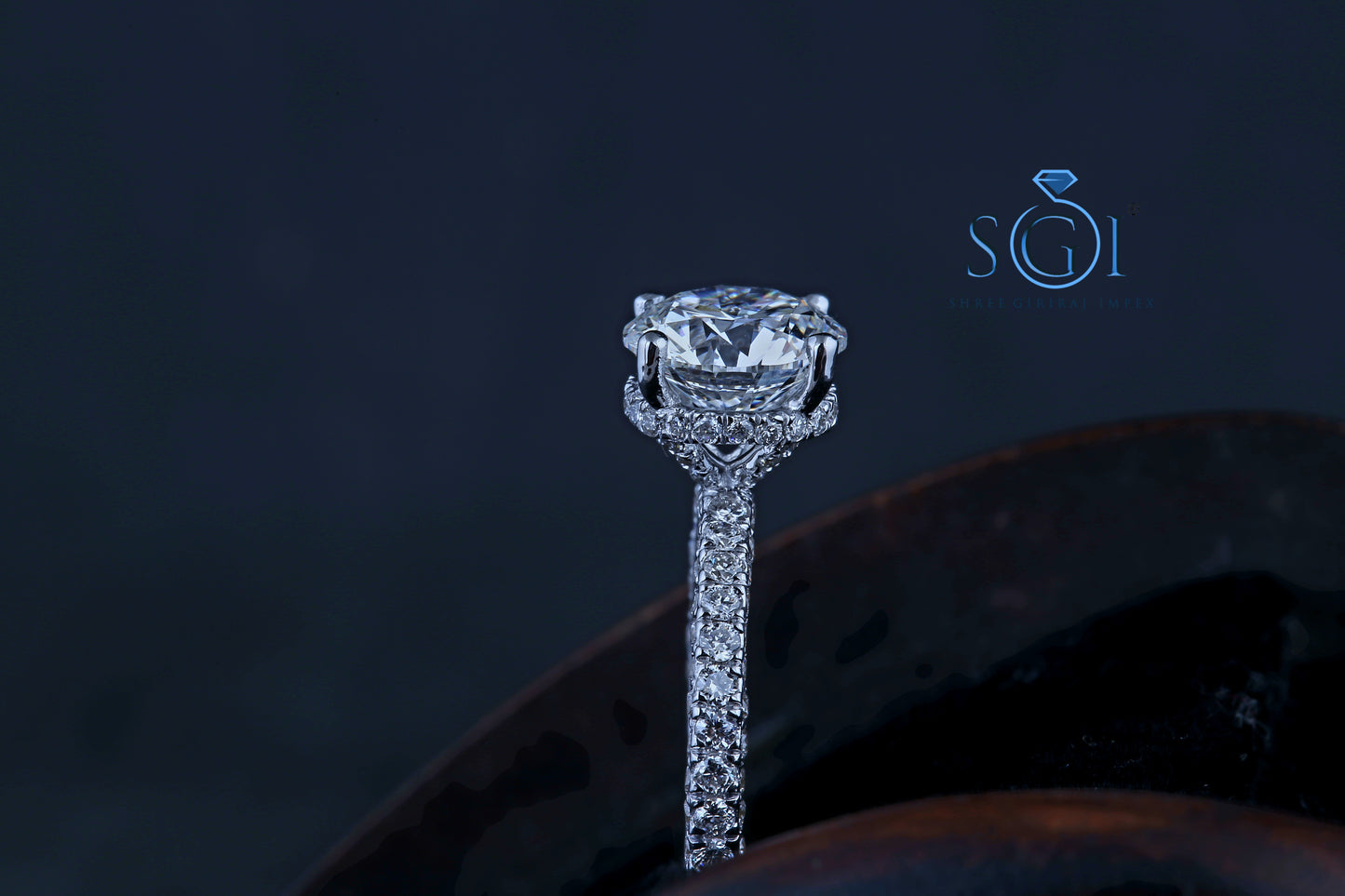 Colorless Moissanite 4ctw Round Cut Women's Ring Four Claw Solid 14K White Gold Wedding Ring, Classic Anniversary Rings Gift For Her, Proposal Ring Online