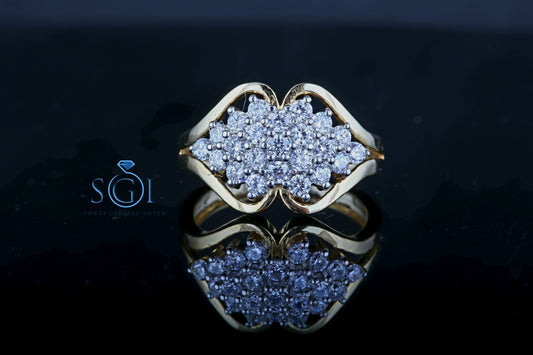 Round EF VVS VS Lab Grown Diamond Ring For Woman Engagement Wedding