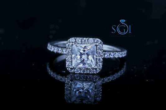 2ctw Moissanite Diamond Wedding Ring
