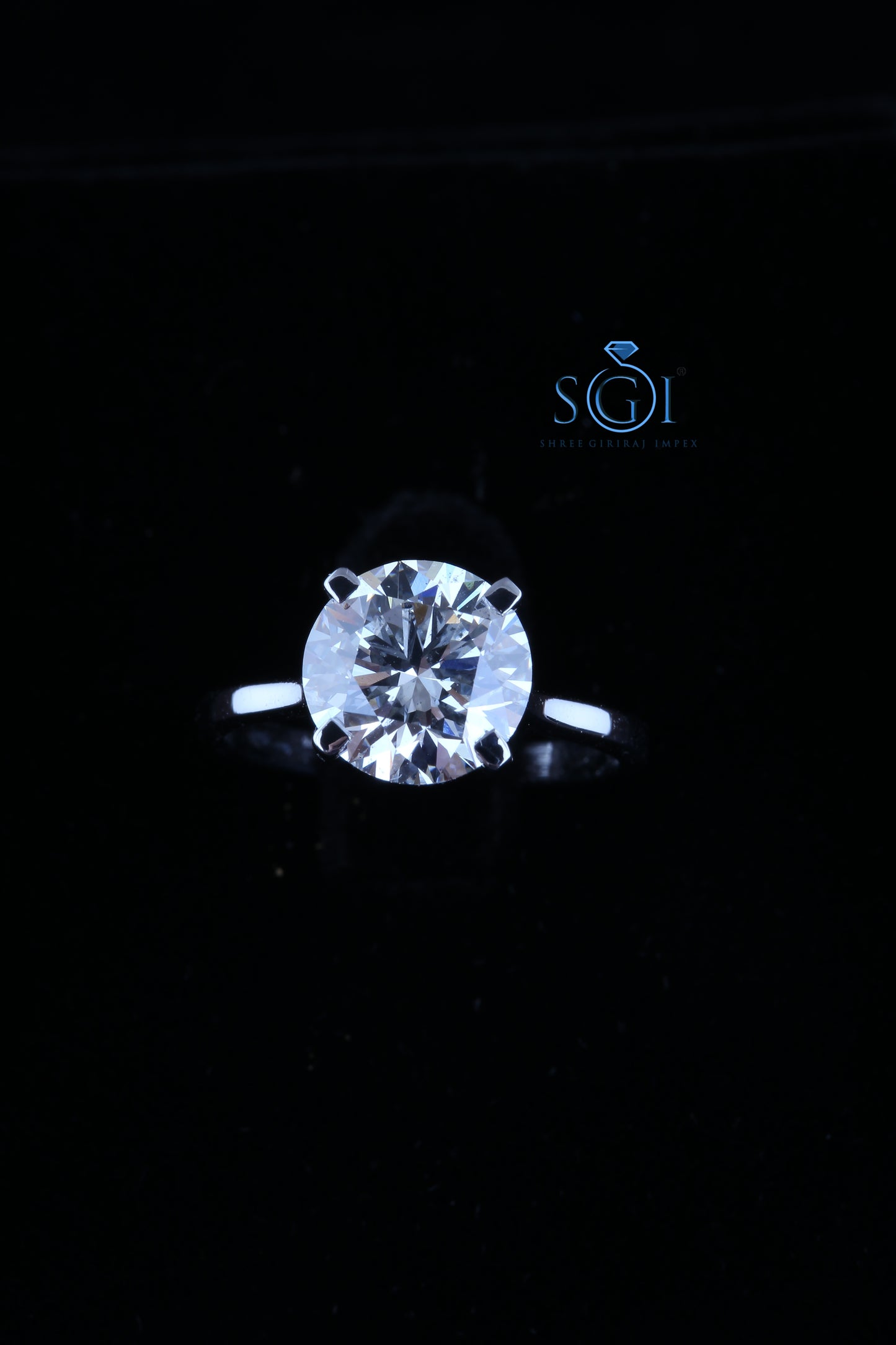 2ctw EF VVS VS Lab Grown Round Cut Solitaire Anniversary Ring, Solid 14K white Gold Diamond Ring