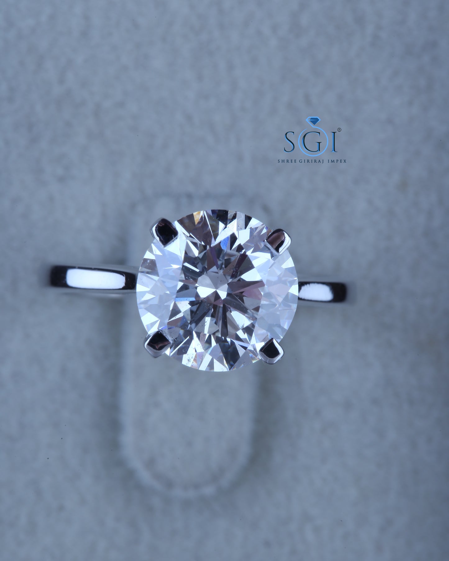 2ctw EF VVS VS Lab Grown Round Cut Solitaire Anniversary Ring, Solid 14K white Gold Diamond Ring