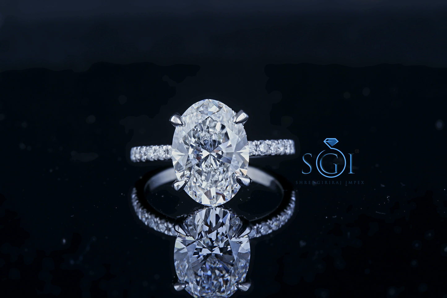 4ctw Fancy Shape Moissanite Diamond Halo Ring in White Gold Engagement Ring Wedding Ring