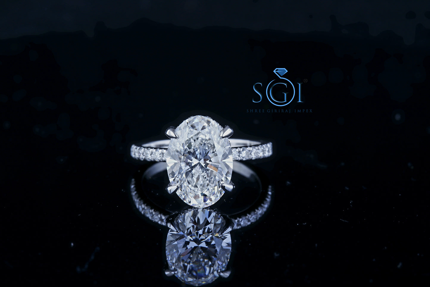 4ctw Fancy Shape Moissanite Diamond Halo Ring in White Gold Engagement Ring Wedding Ring