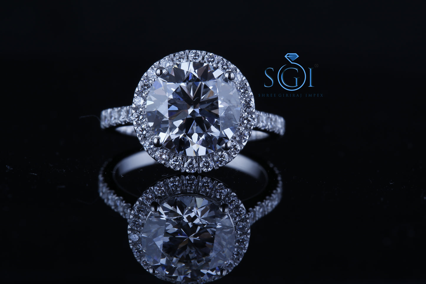2.10ctw Round White EF VVS VS Lab Grown Diamond Halo White Gold Ring For Engagement Wedding Gifts For Her and Christmas gift