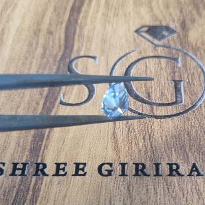 3ct 8*11mm Natural Blue Pear Shape Moissanite Diamond For Jewellery Settings