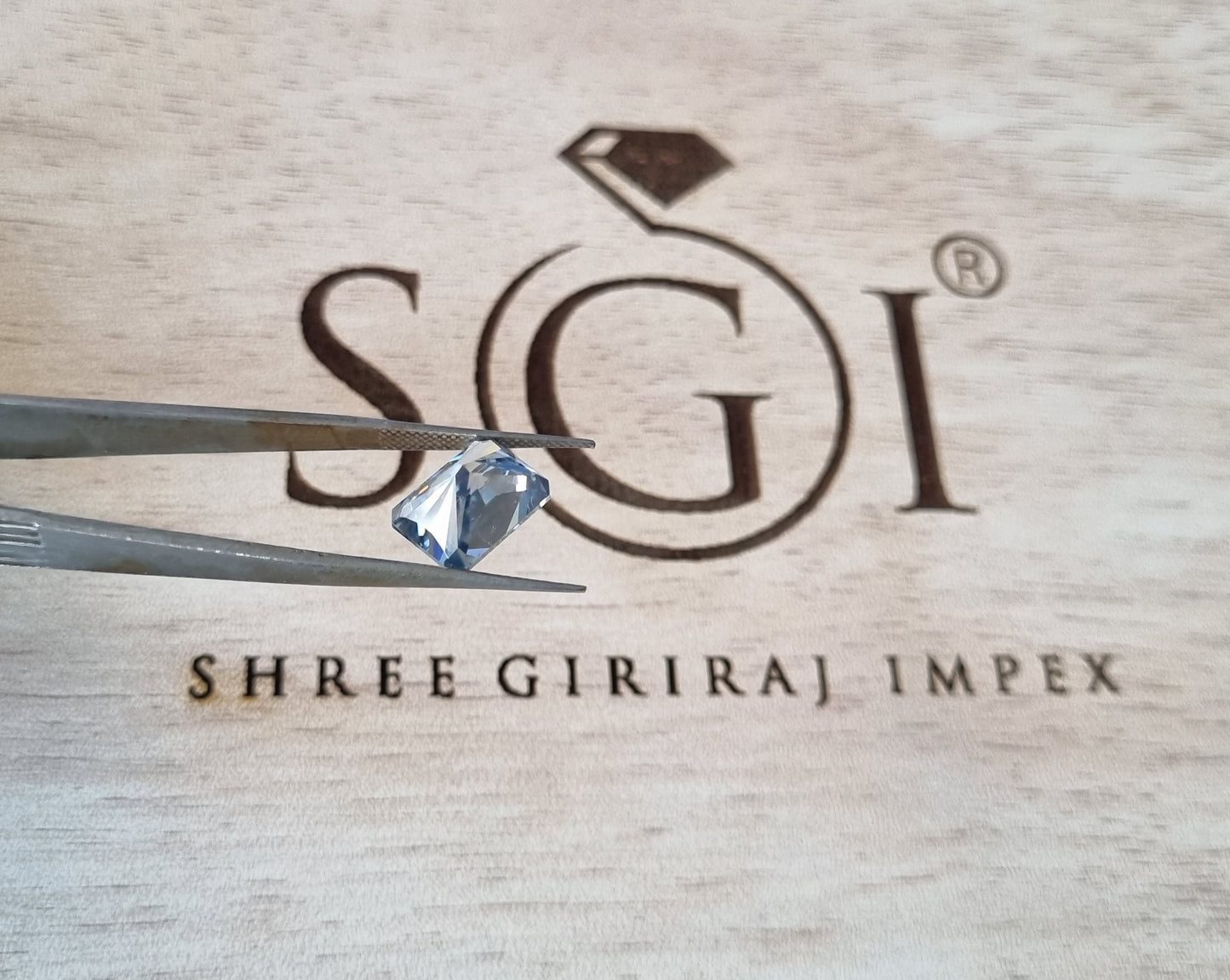 9/12 6.37 ct Natural Light Blue Moissanite Stone For Jewellery Settings