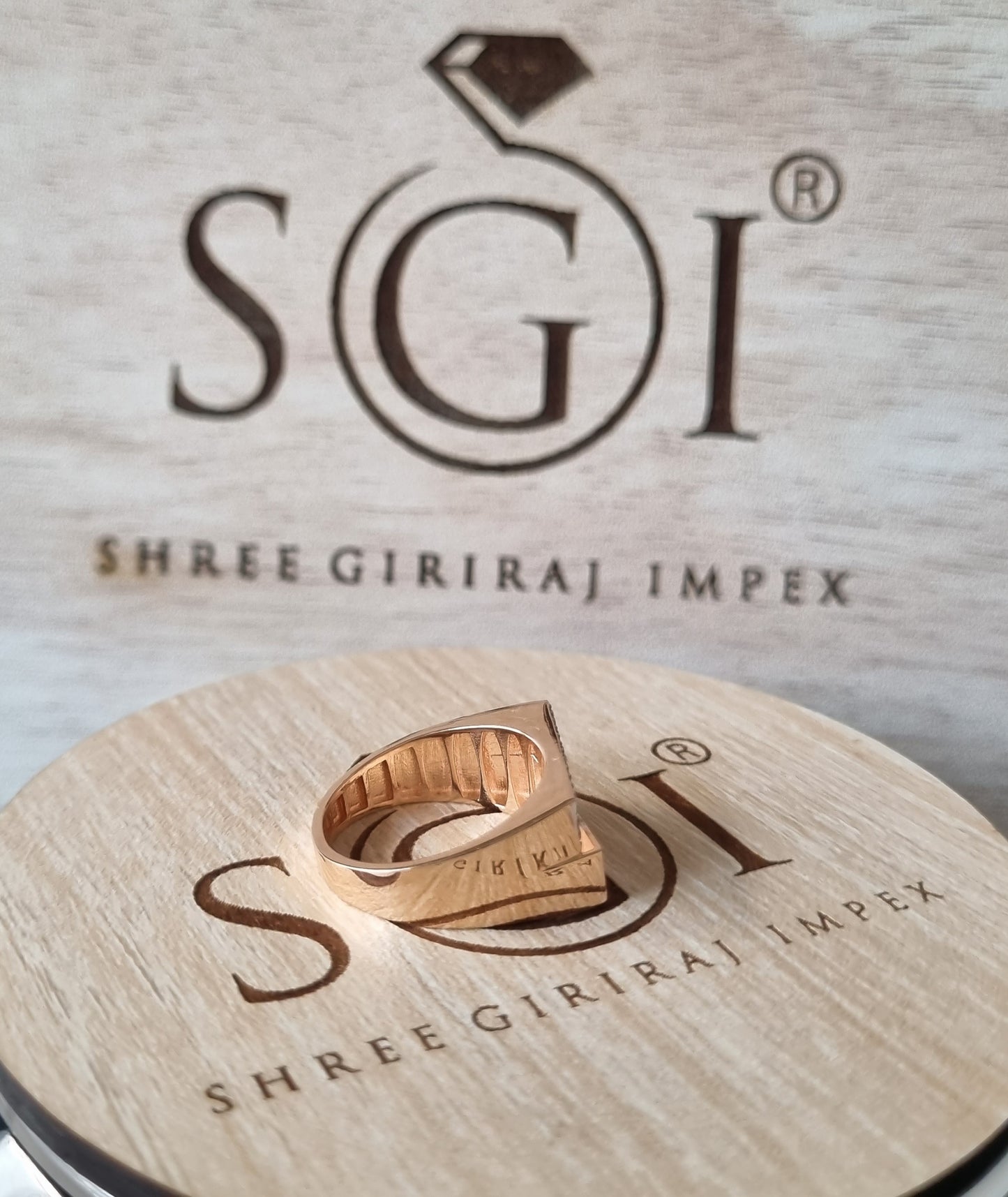1ct White Round Moissanite Diamond With 18k Rose Gold Ring For Man's