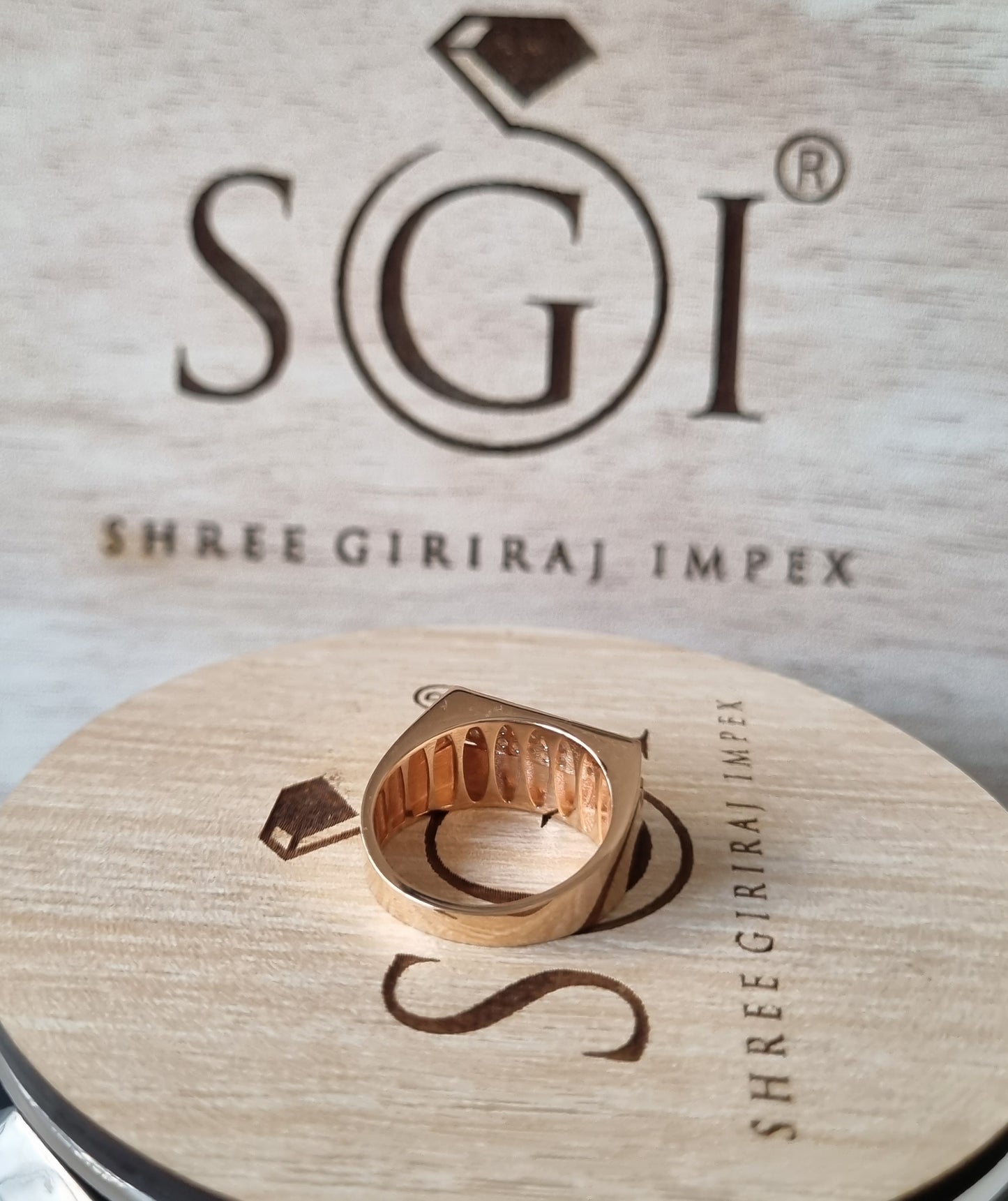 1ct White Round Moissanite Diamond With 18k Rose Gold Ring For Man's