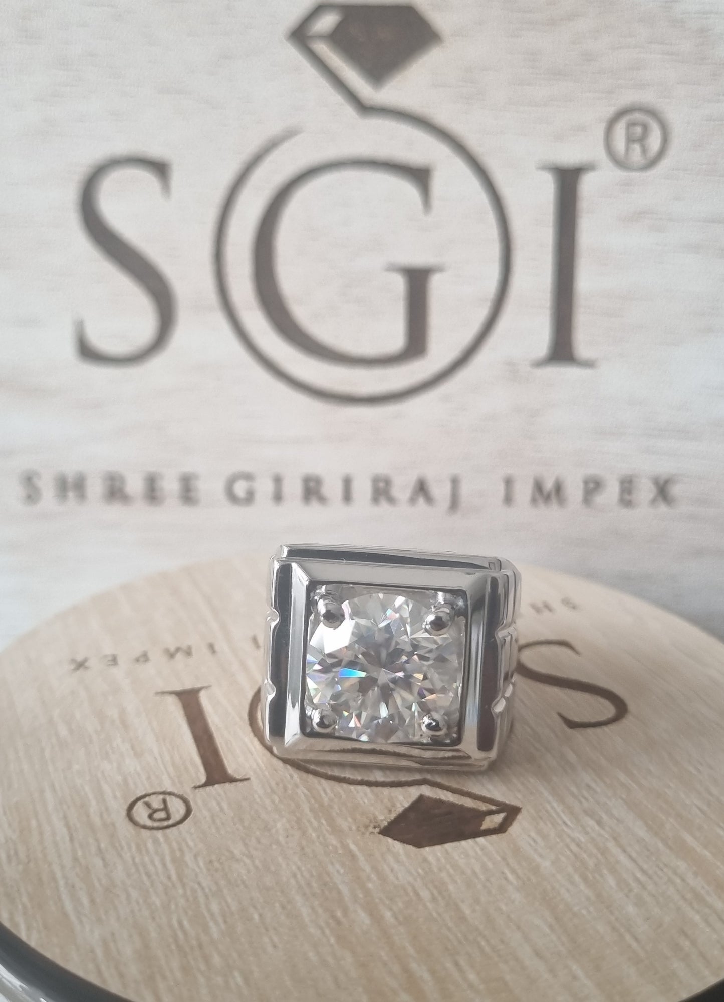 10gm 14k White and Rose Gold Man's Ring With 3ctw Natural Diamond (ij si)