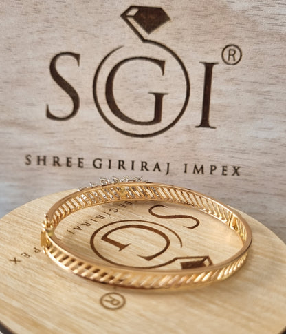 Indian TRADITIONAL style Natural Diamond FG VVS VS Bracelet With 14k Rose Gold
