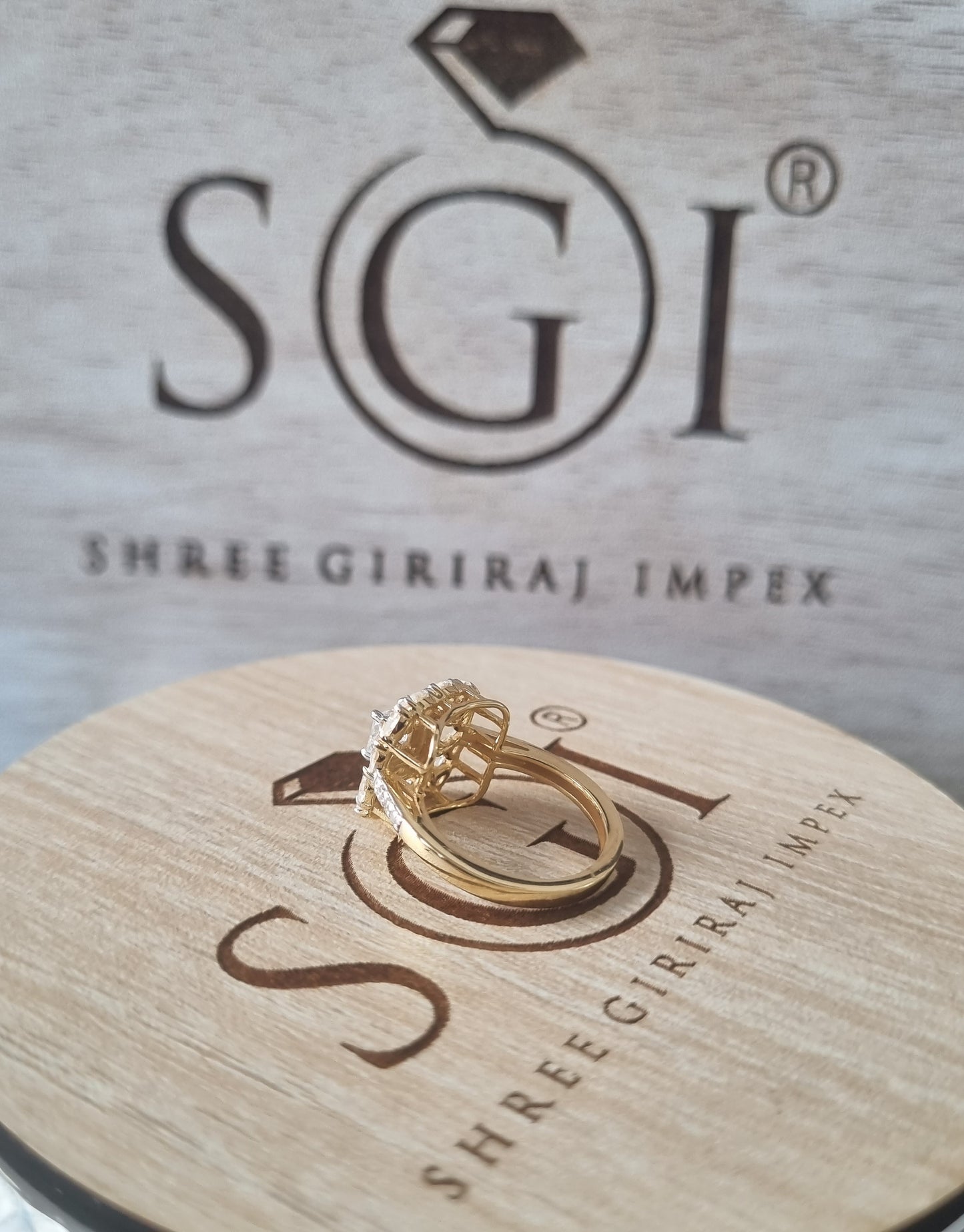 14k Yellow Gold Engagemnet Ring With 1.5ctw White Moissanite Diamond