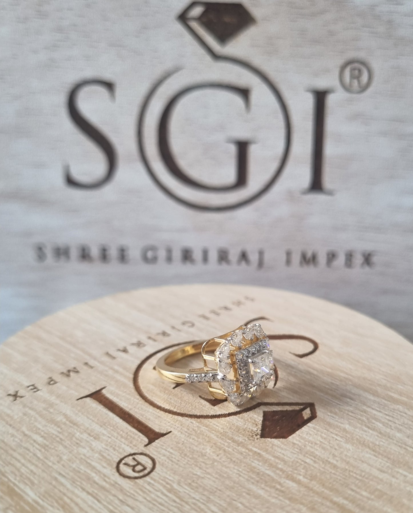 14k Yellow Gold Engagemnet Ring With 1.5ctw White Moissanite Diamond