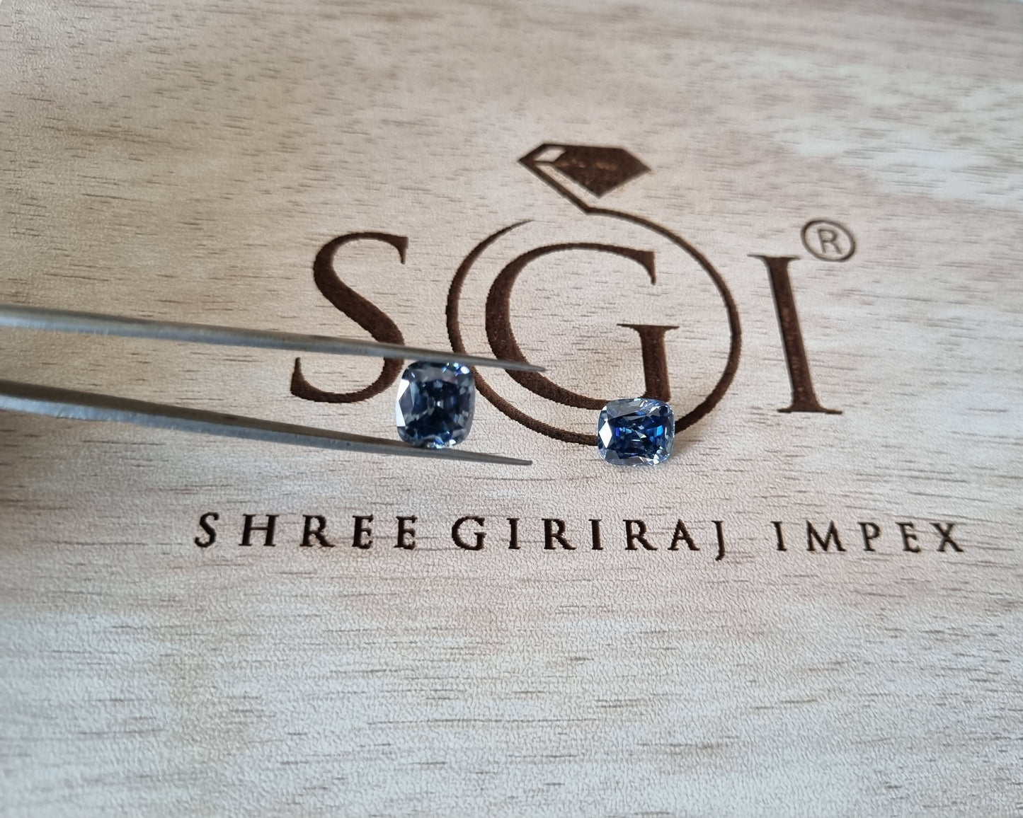 10.30ct Fancy Vivid Blue Elongated Cushion Moissanite Diamond For Jewellery Settings