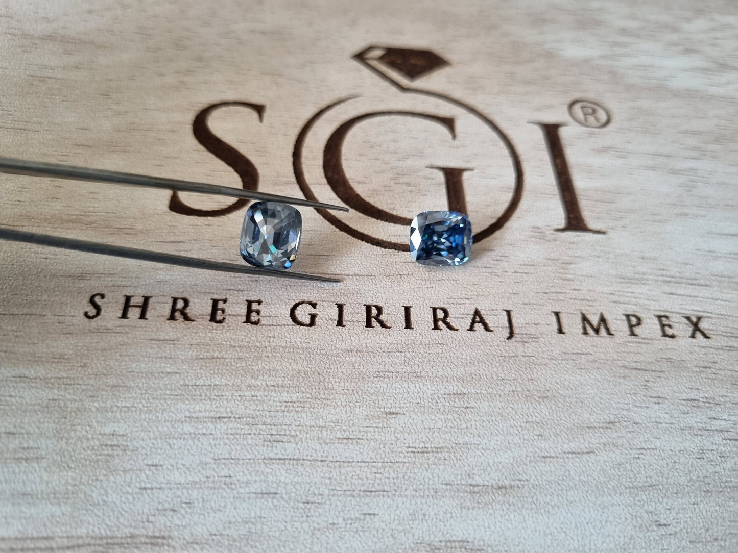 10.30ct Fancy Vivid Blue Elongated Cushion Moissanite Diamond For Jewellery Settings