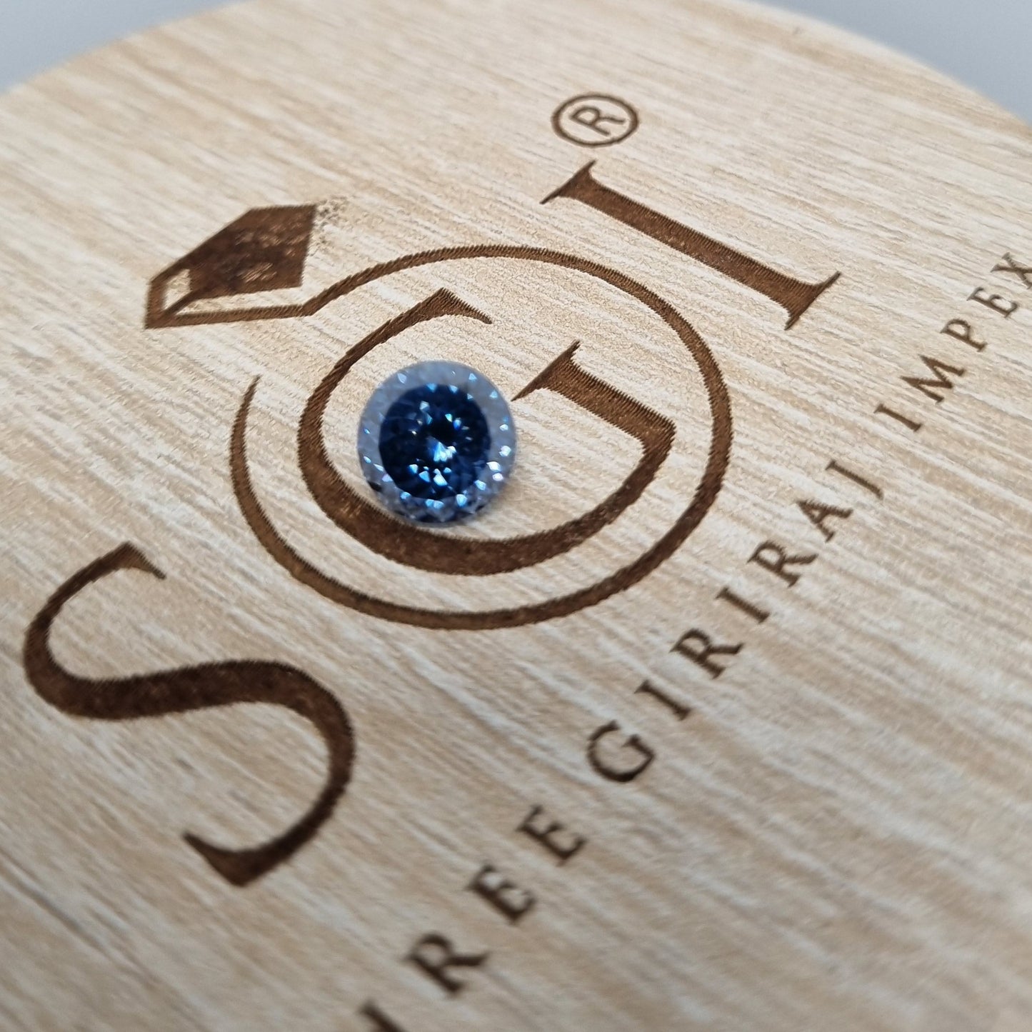 2ct 8mm Portuguese Cut Natural Blue Moissanite Diamond Best For Jewellery Settings