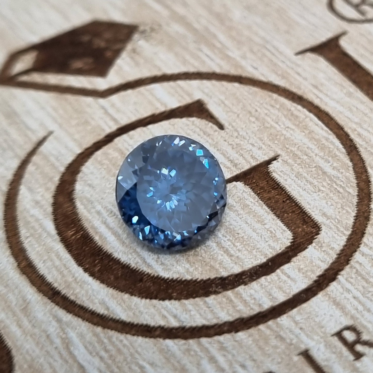 2ct 8mm Portuguese Cut Natural Blue Moissanite Diamond Best For Jewellery Settings