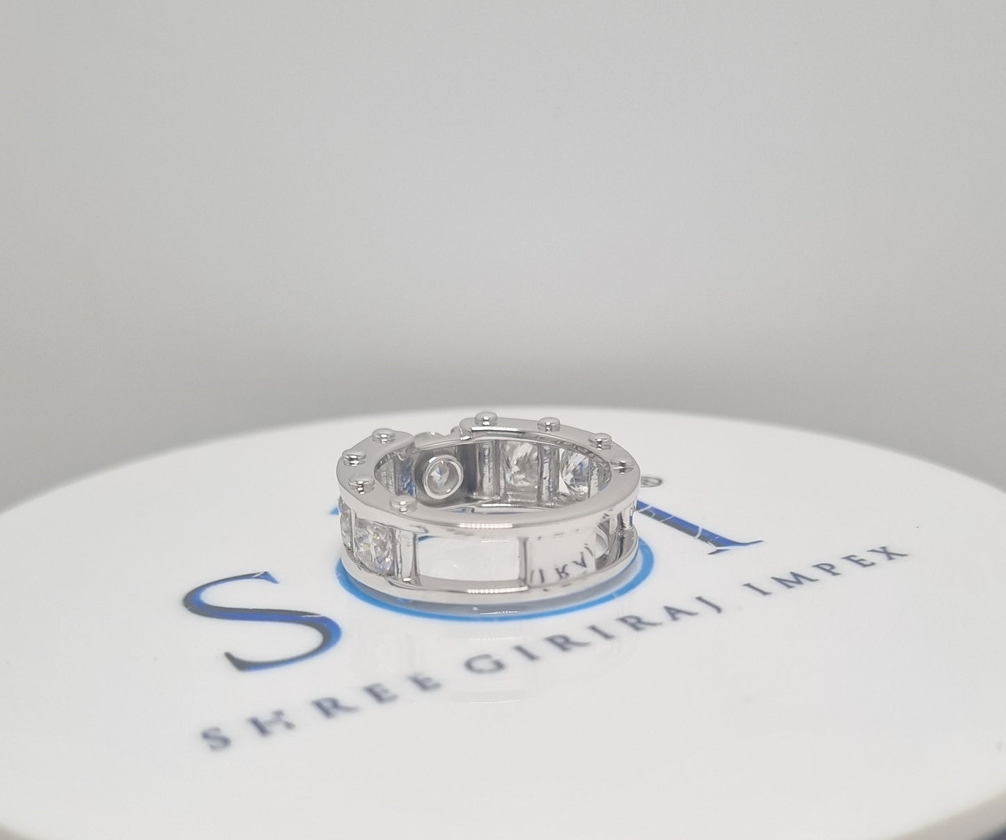 3.60ctw Round Solitaire Moissanite Diamond Man's Ring With 925 Sterling silver