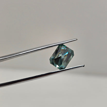 4ctw Qayan Blue Radinat Cut Moissanite Diamond for Jewellery settings