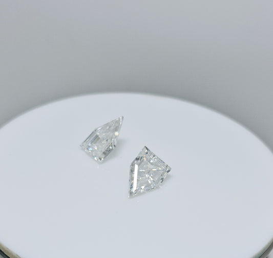 Fancy Antique Shape Hand Made Moissanite pair for Jewellery settings