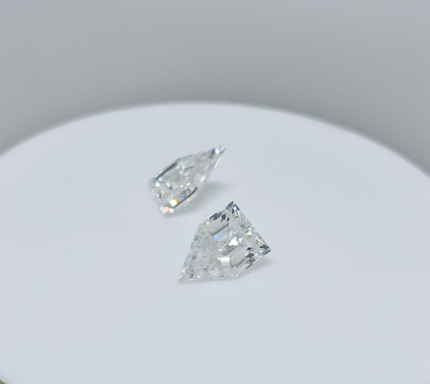 Fancy Antique Shape Hand Made Moissanite pair for Jewellery settings