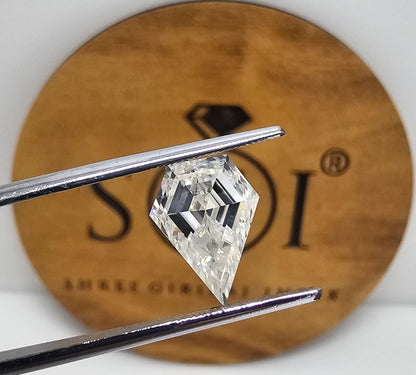 3ct Shild cut White D vvs1 Moissanite Diamond for Jewellery setting