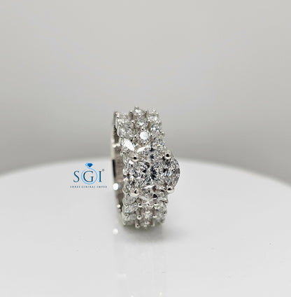 3ctw Lab Grown Diamond propose Ring With White Gold Loving one for gifts.