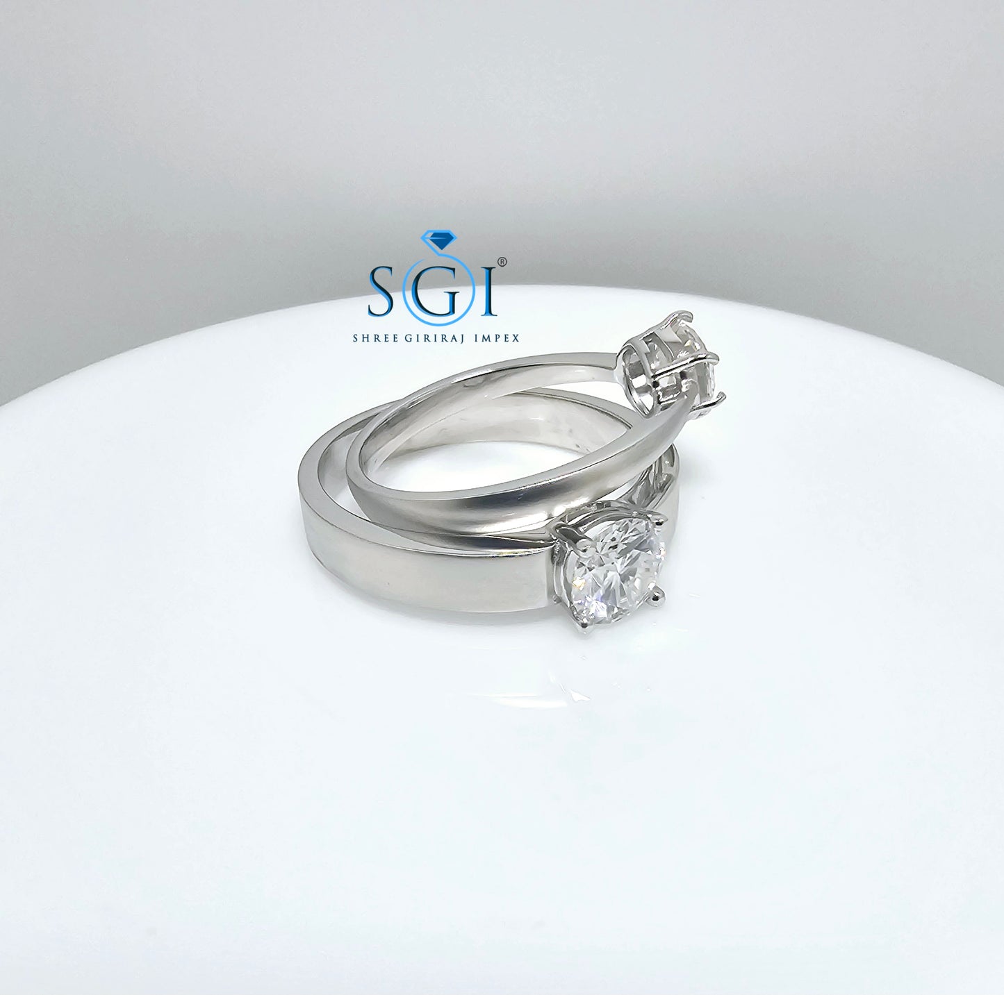 3ctw Lab Grown Diamond Couple White Gold Ring Engagement,  Wedding,  Gift for Each Other