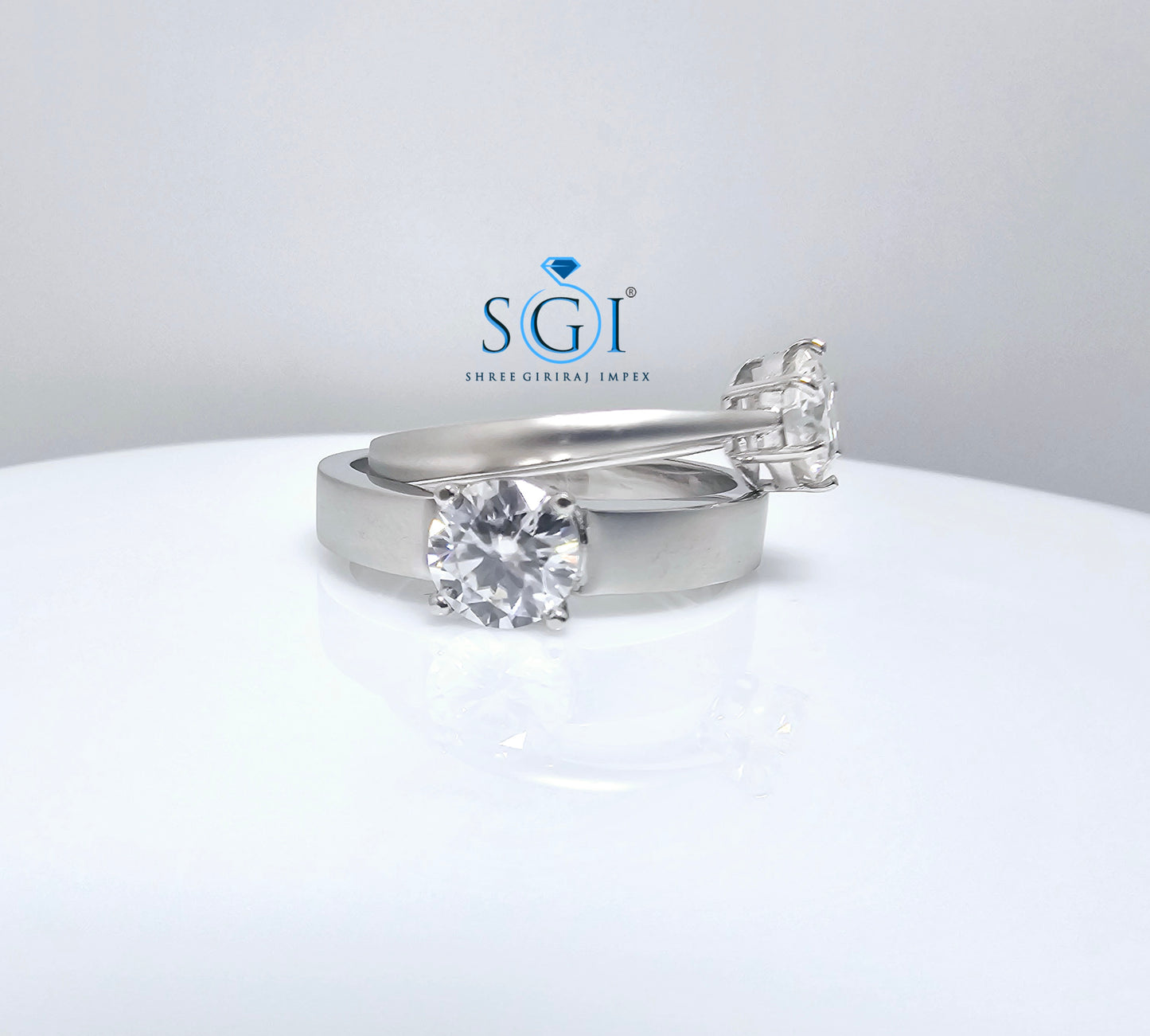 3ctw Lab Grown Diamond Couple White Gold Ring Engagement,  Wedding,  Gift for Each Other