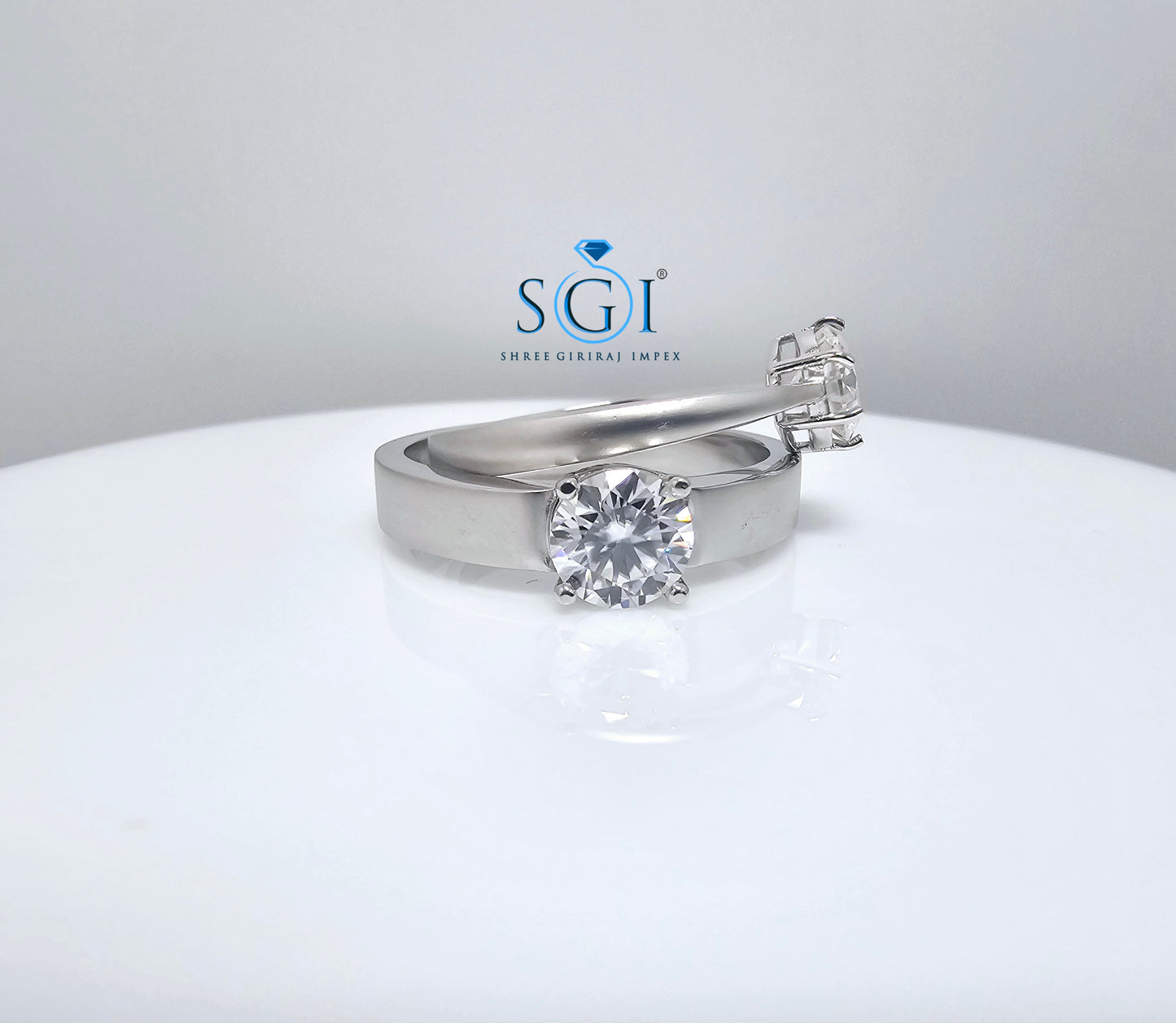 3ctw Lab Grown Diamond Couple White Gold Ring Engagement,  Wedding,  Gift for Each Other