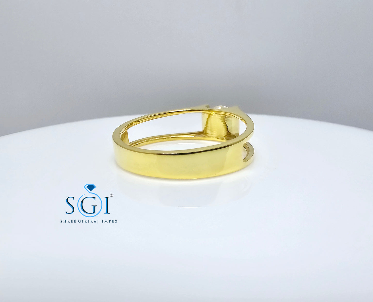 1ct E VS1 Lab Grown Diamond Unisex Ring With Yellow gold For Engagement, Wedding, Solitaire Ring
