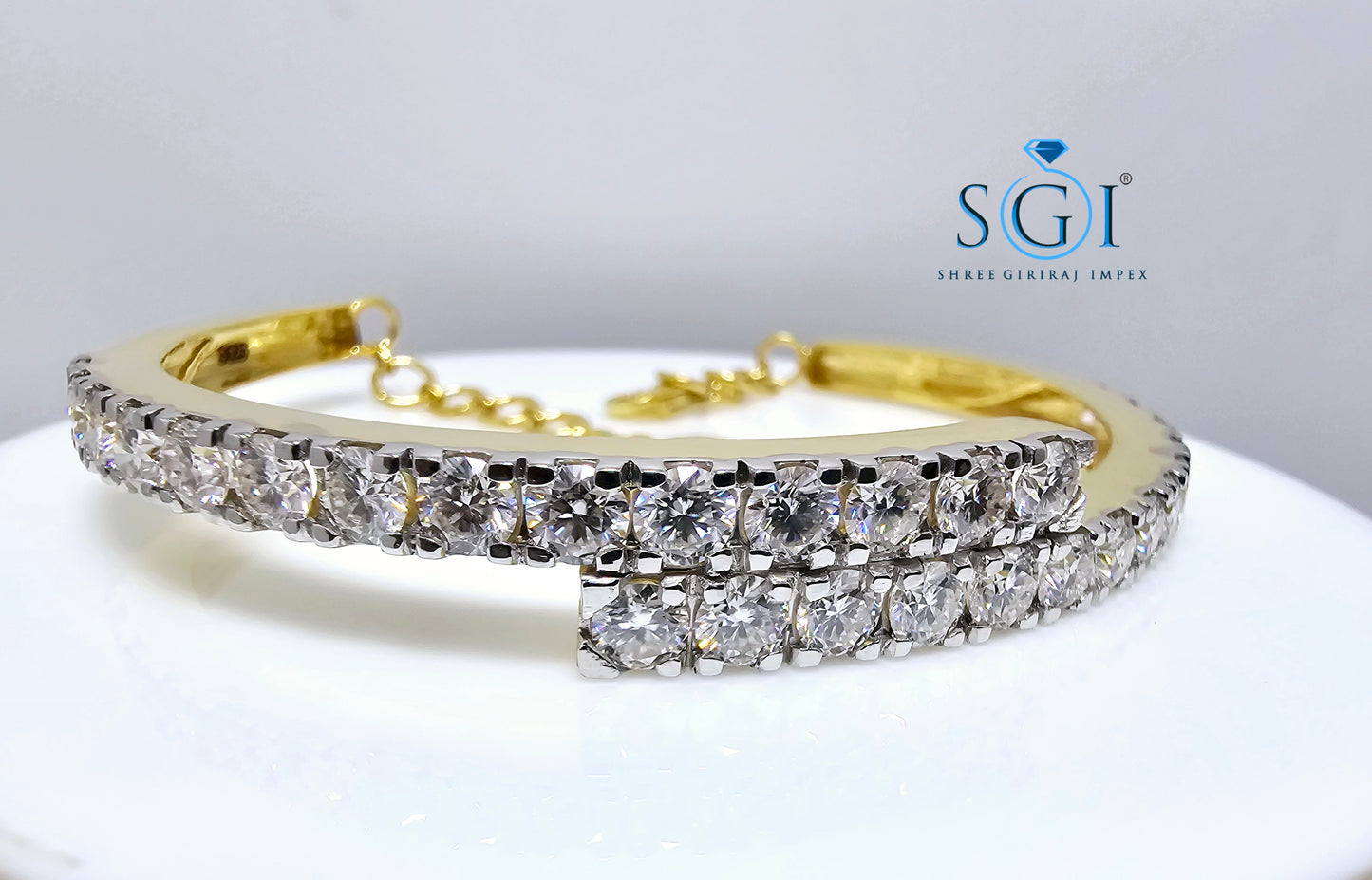 6.5ctw 4mm Round Lab Grown Diamond Customise Luxurios Tenis Bracelet With Silver or Gold Design