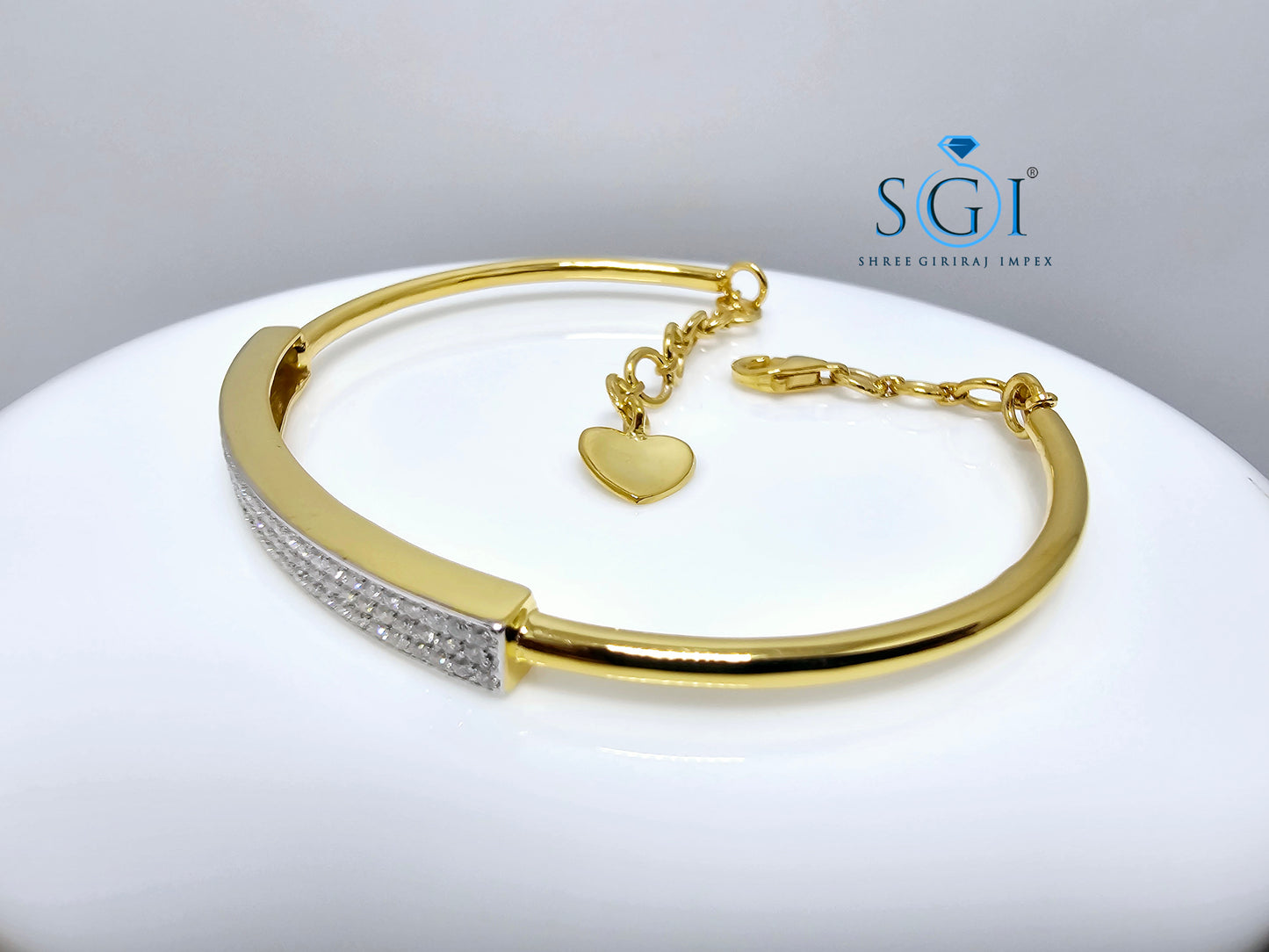 1.90ctw Small Size Lab Grown Diamond Customise Bracelet with Yellow Gold Luxurious Bracelate