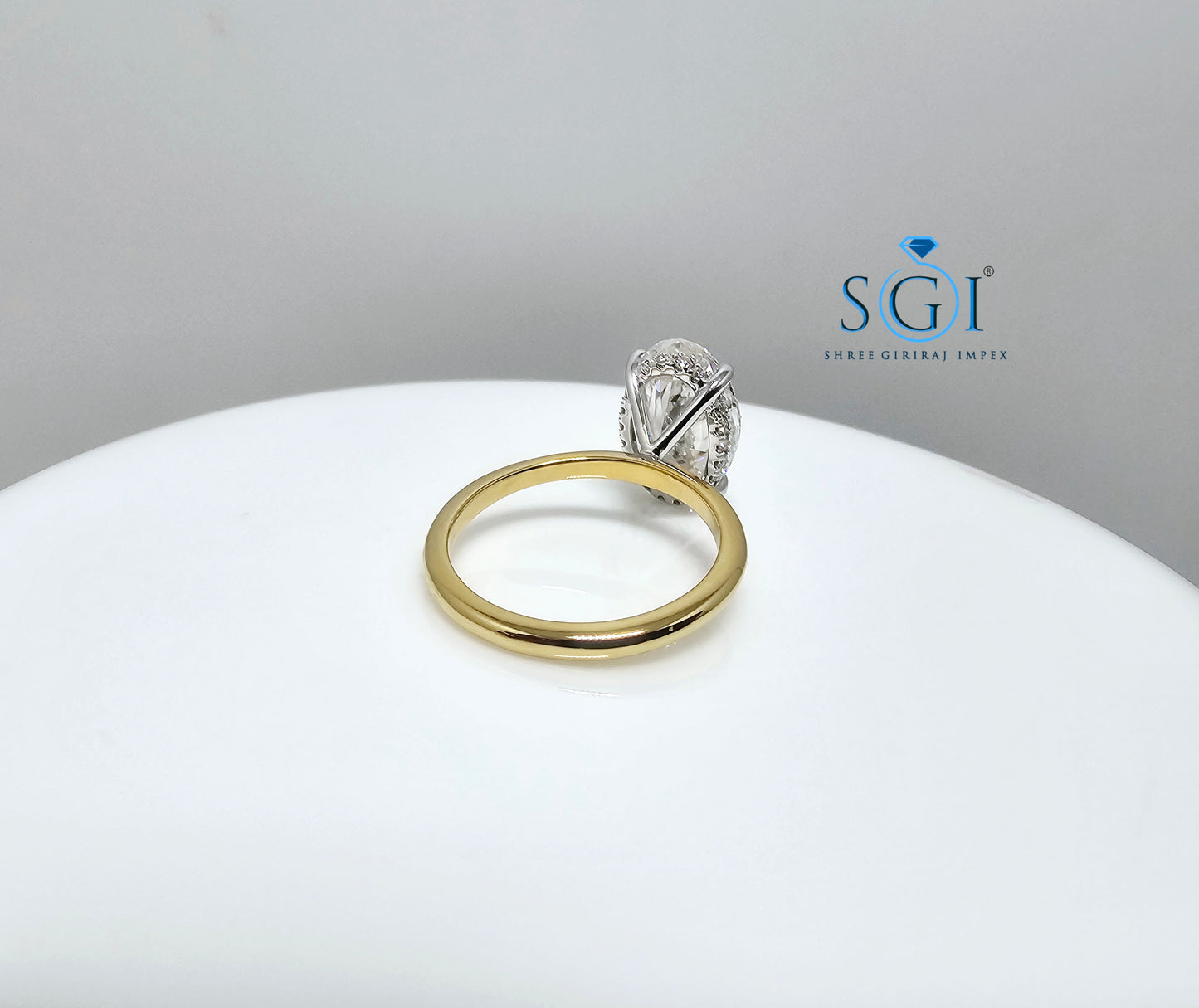 4.5ctw Lab Grown Diamond Engagement Ring With 18k Yellow Gold