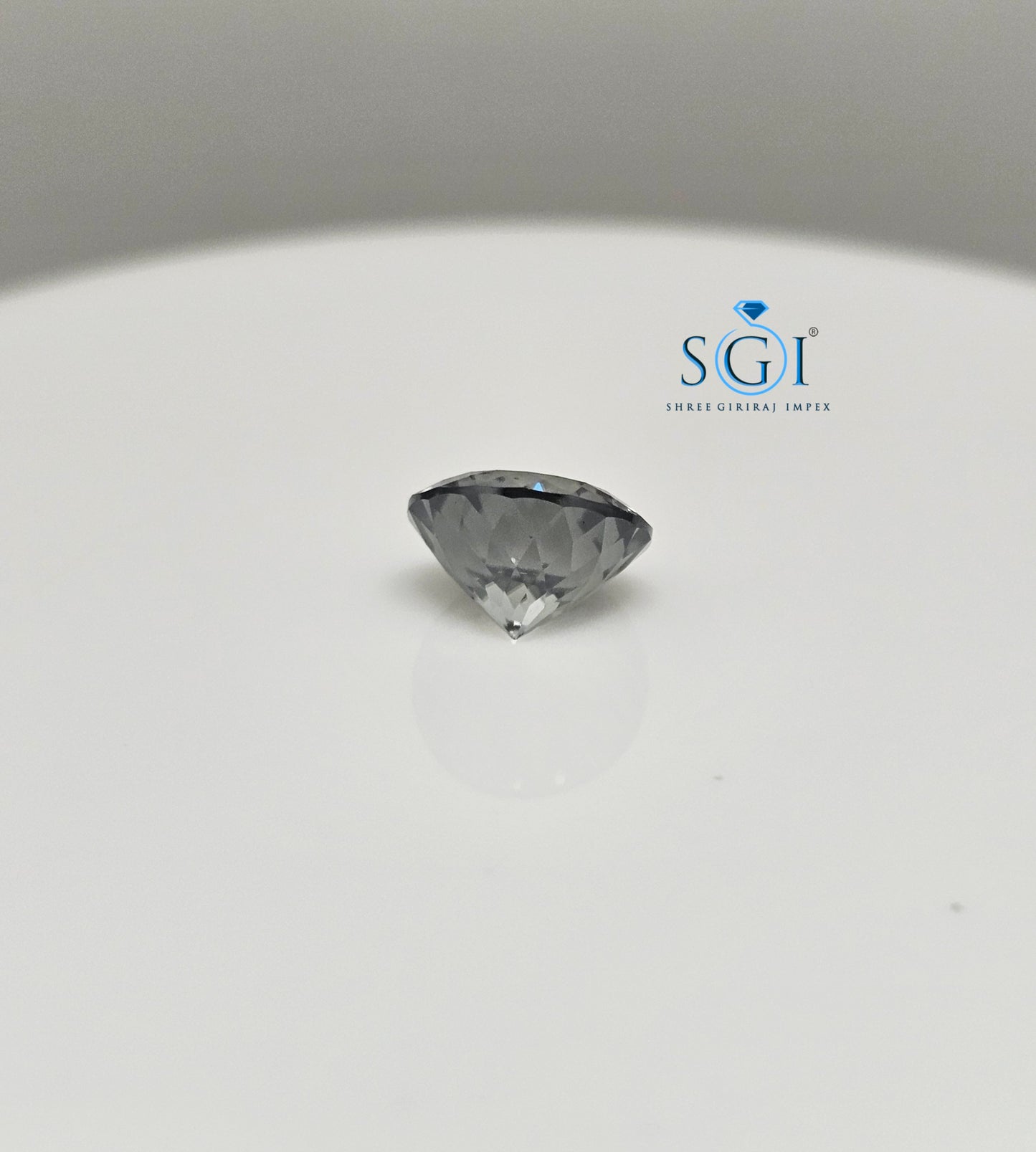 10mm Round Grey Moissanite Diamond 3.80ct – VVS1 Clarity for Custom Jewelry