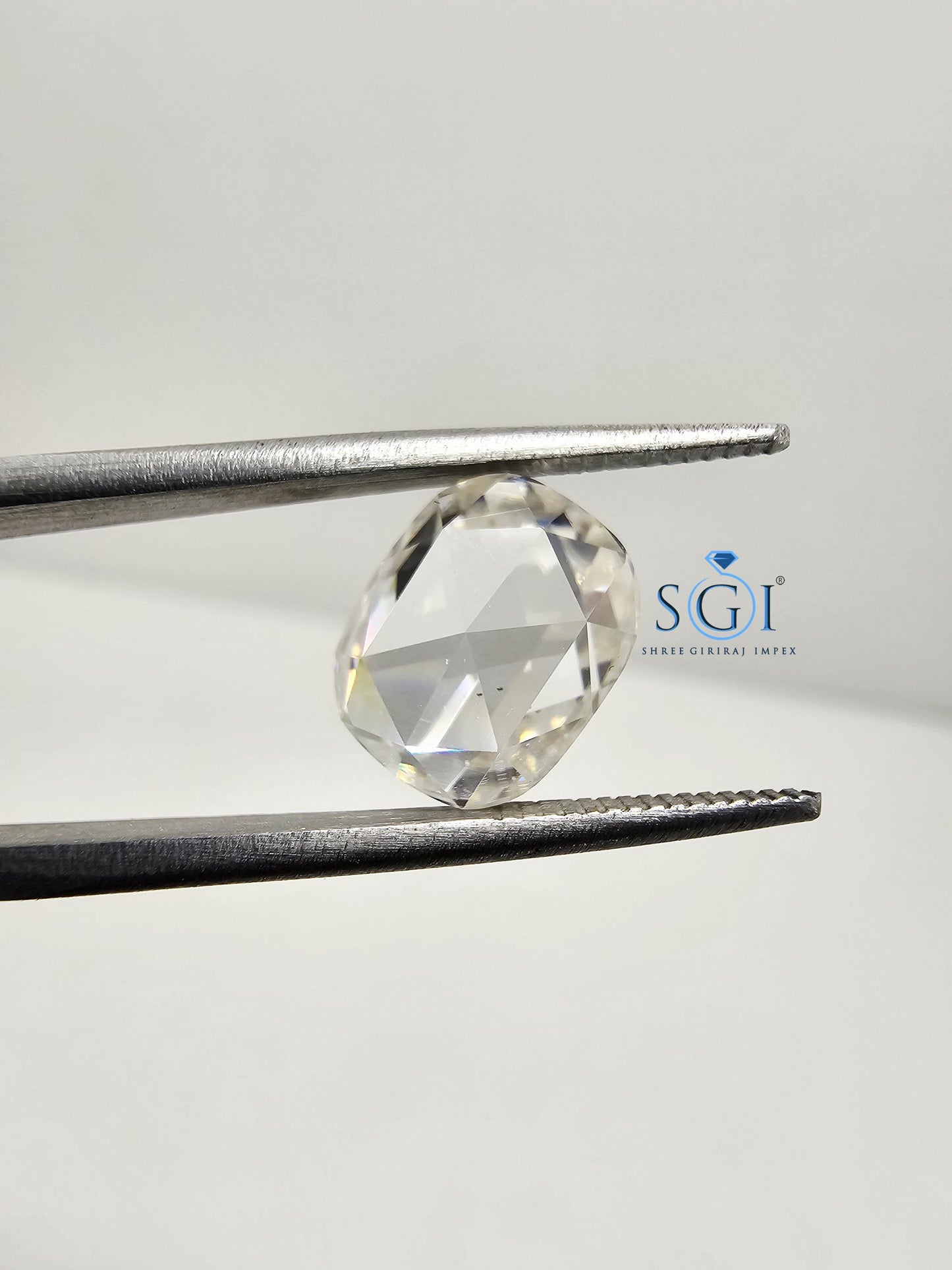Cushion Shape 3.5ct Rose Cut Moissanite | Real Diamond Look | For Rings & Custom Jewelry