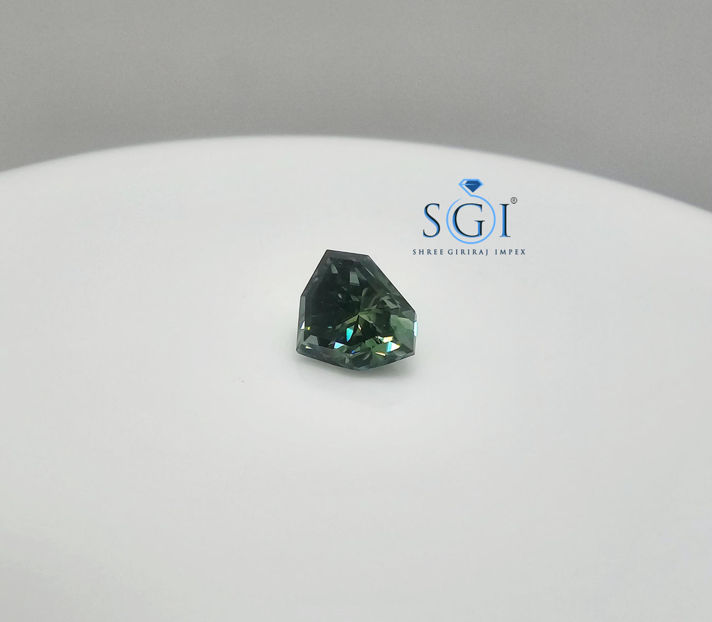 2ct Fancy Shield Green Moissanite Diamond – Ideal for Custom Rings, Pendants & Earrings
