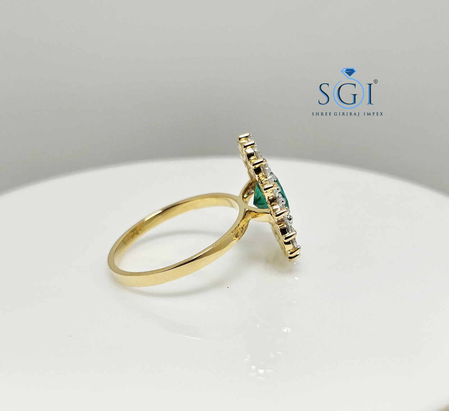 Lab Grown Emerald & Moissanite 18K Gold Ring - 3.20ctw