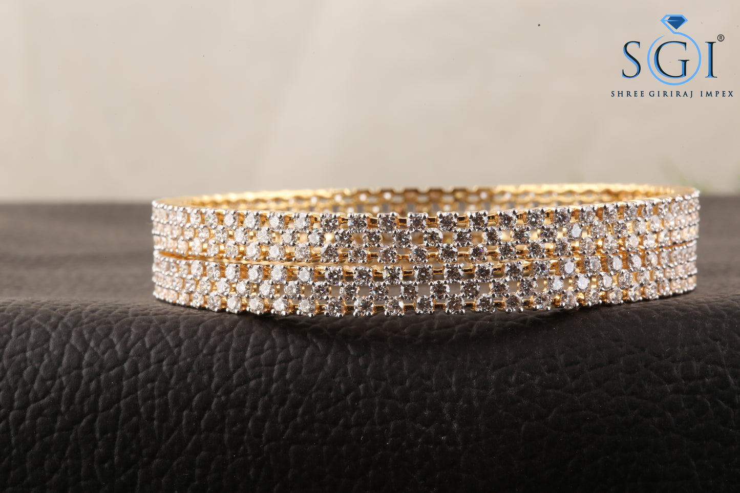 18ctw White D VVS1 Moissanite Diamond Set of 2 Bangles, Bridal Jewelry,Glittering Diamonds Bangles, Wedding Bangles Womens , Wedding Bangles For Womens, Multi Diamonds Gold Bangles