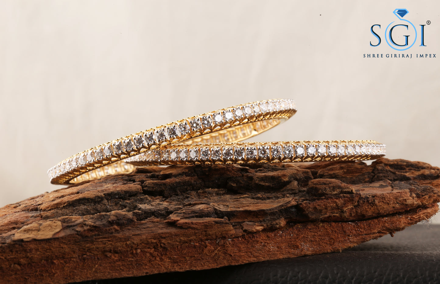 20 CTW Moissanite Round Diamond Bangles Set – 14K Solid Yellow Gold | Indian Bridal & Party Wear Women’s Jewelry | Round Cut Ladies Bangles