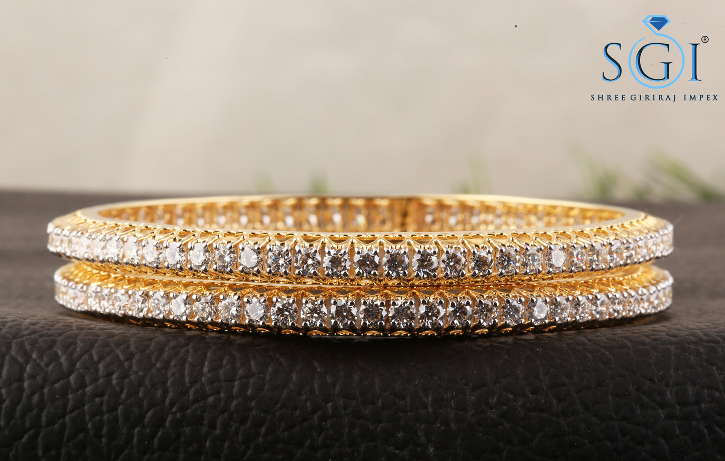 20 CTW Moissanite Round Diamond Bangles Set – 14K Solid Yellow Gold | Indian Bridal & Party Wear Women’s Jewelry | Round Cut Ladies Bangles