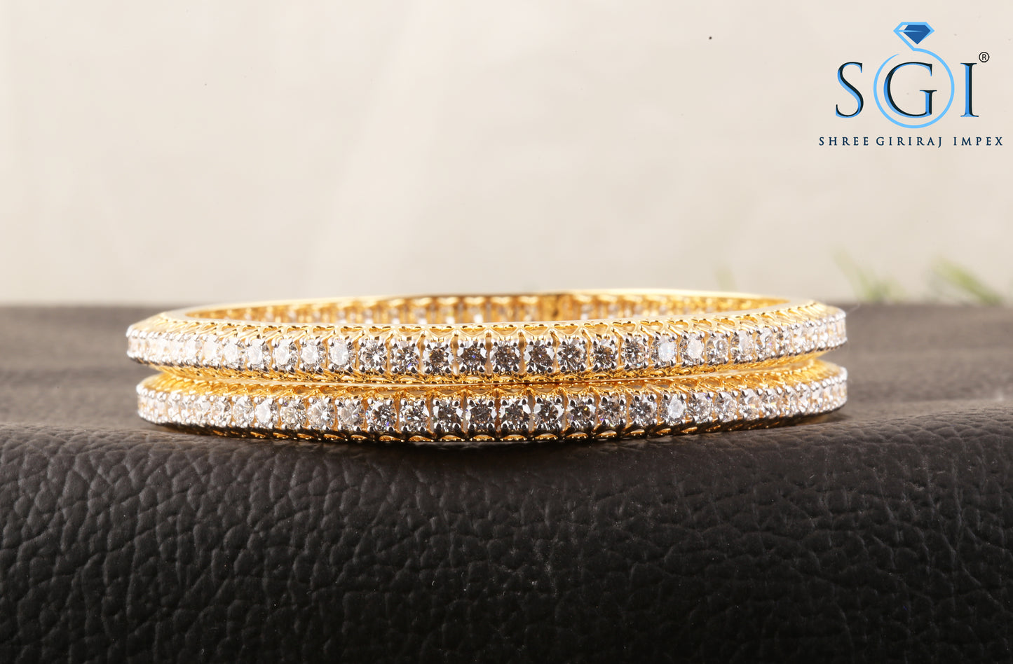 20 CTW Moissanite Round Diamond Bangles Set – 14K Solid Yellow Gold | Indian Bridal & Party Wear Women’s Jewelry | Round Cut Ladies Bangles
